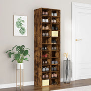 Schoenenkast 54x34x183 cm bewerkt hout gerookt eiken