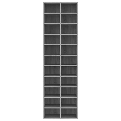 Schoenenkast 54X34X83 Cm Bewerkt Hout Eikenkleur Grijs sonoma