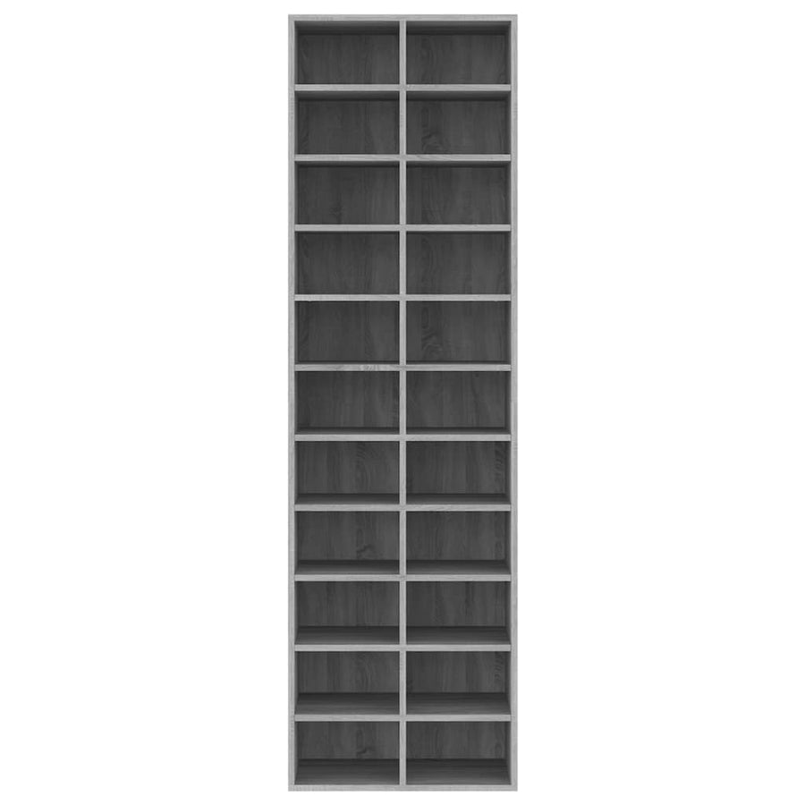 Schoenenkast 54X34X83 Cm Bewerkt Hout Eikenkleur Grijs sonoma