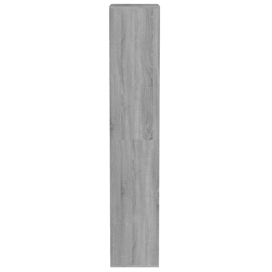 Schoenenkast 54X34X83 Cm Bewerkt Hout Eikenkleur Grijs sonoma