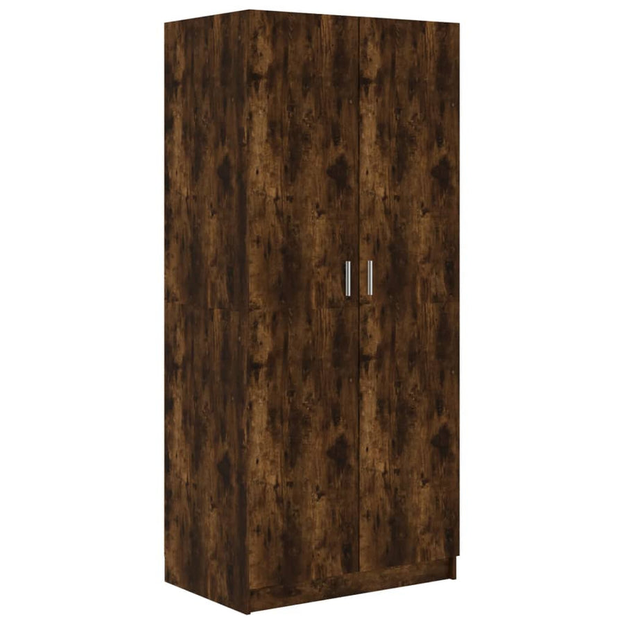 Kledingkast 80X52X80 Cm Bewerkt Hout Kleurig Gerookt eiken