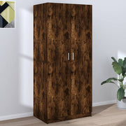 Kledingkast 80x52x180 cm bewerkt hout gerookt eiken