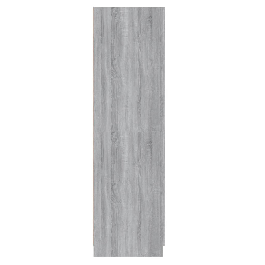 Kledingkast 80X52X80 Cm Bewerkt Hout Eikenkleurig Grijs sonoma