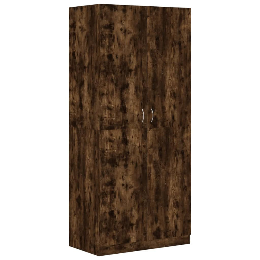 Kledingkast 90X52X200 Cm Bewerkt Hout Kleurig Gerookt eiken