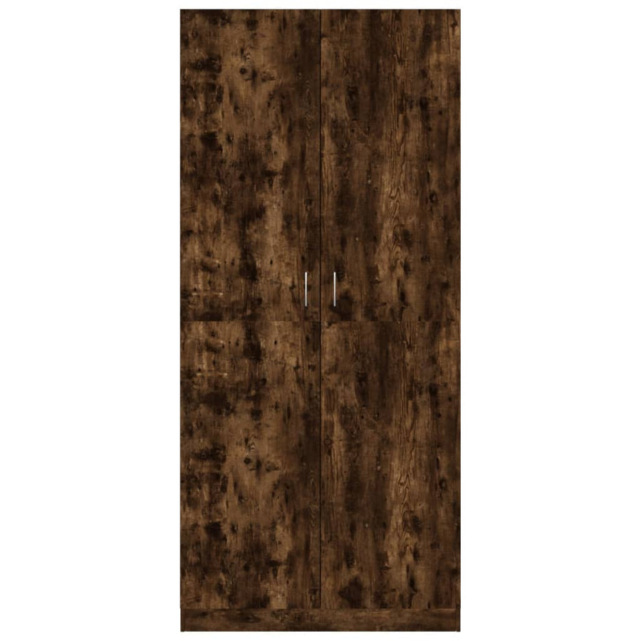 Kledingkast 90X52X200 Cm Bewerkt Hout Kleurig Gerookt eiken