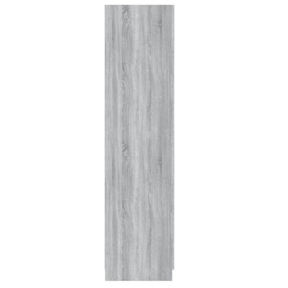 Kledingkast 90X52X200 Cm Bewerkt Hout Eikenkleurig Grijs sonoma