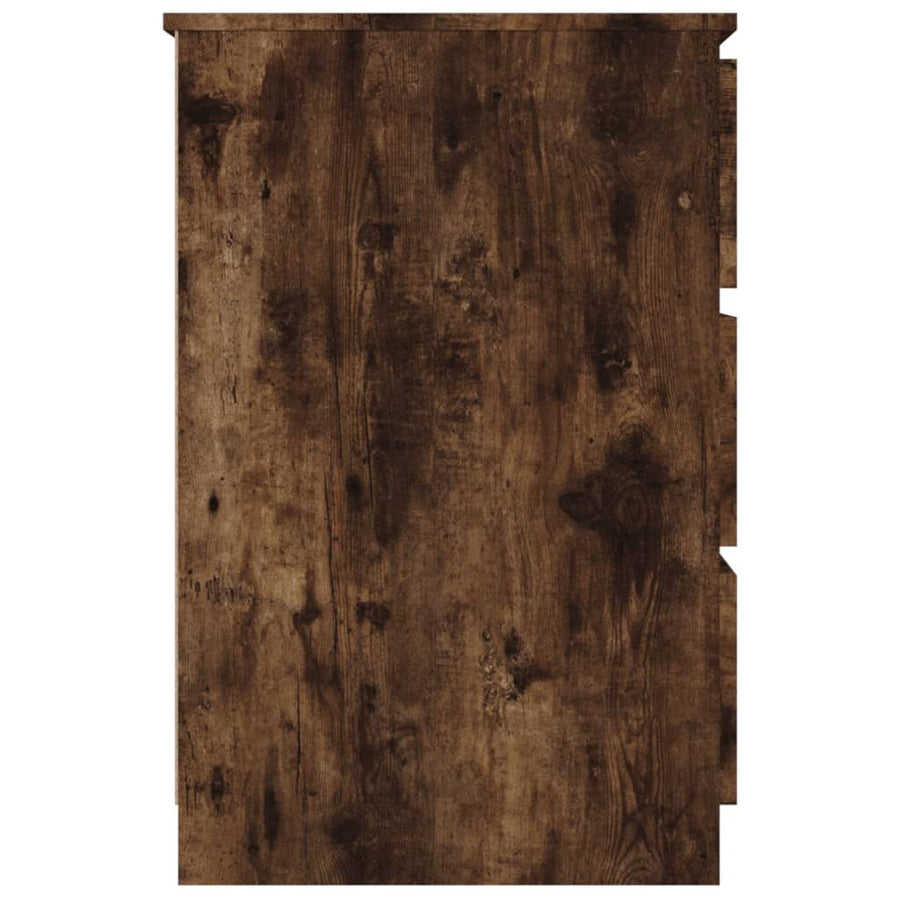 Bureau 140x50x77 cm bewerkt hout gerookt eikenkleurig Gerookt eiken