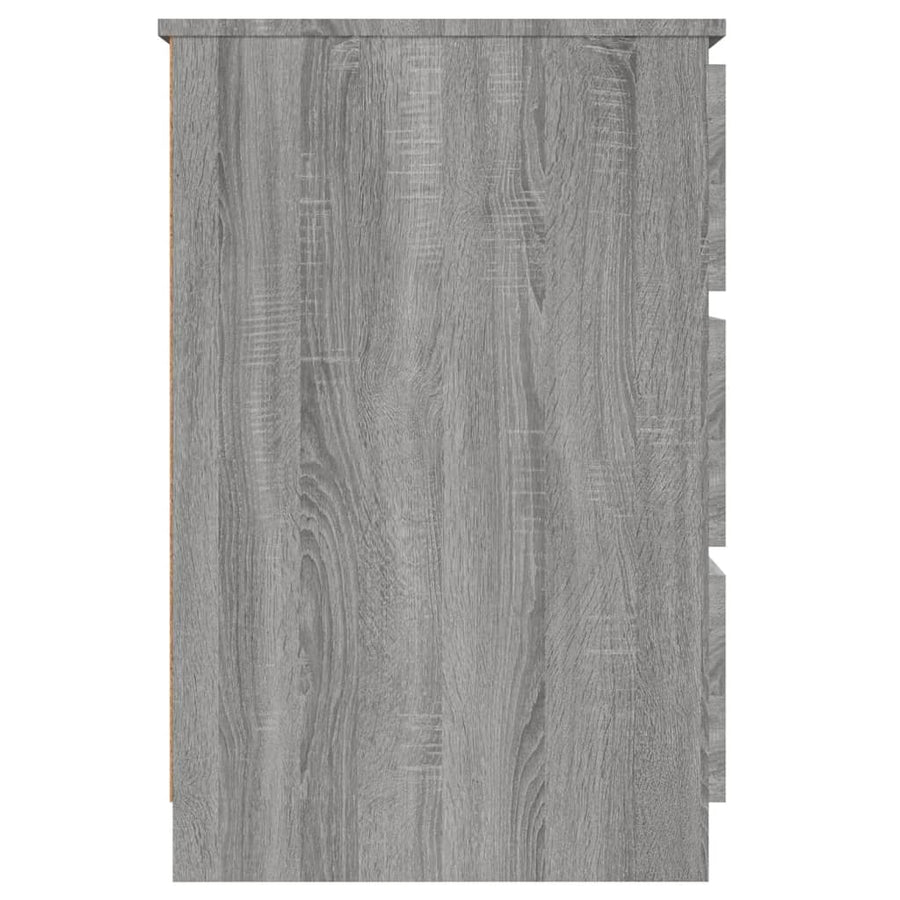 Bureau 140x50x77 cm bewerkt hout grijs sonoma eikenkleurig Grijs sonoma