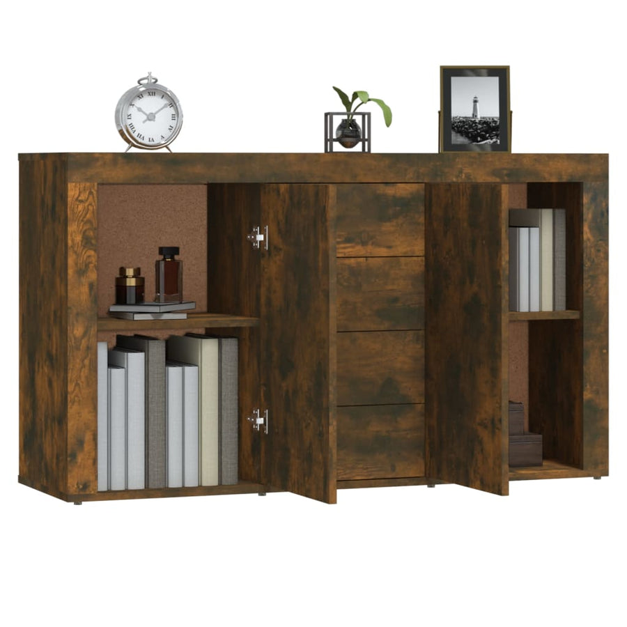 Dressoir 20X36X69 Cm Bewerkt Hout Kleurig Gerookt eiken