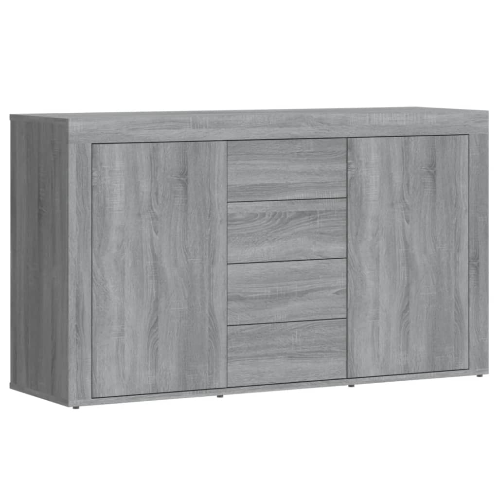 Dressoir 120x36x69 cm bewerkt hout grijs sonoma eikenkleurig