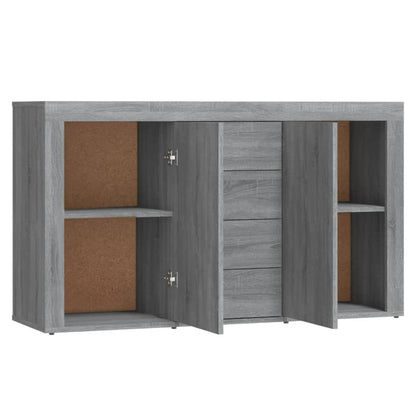 Dressoir 120x36x69 cm bewerkt hout grijs sonoma eikenkleurig
