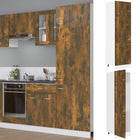 Fridge conversion cabinet Lyon 60x57x207 cm engineered wood smoked oak
