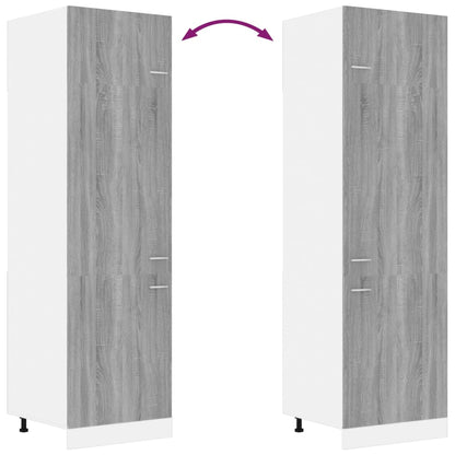 Koelkast Lyonkast Lyon 60x57x207 cm bewerkt hout grijs sonoma eikenkleur