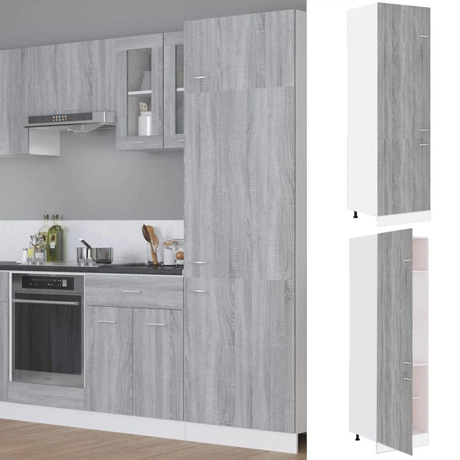 Koelkast Lyonkast Lyon 60x57x207 cm bewerkt hout grijs sonoma eikenkleur