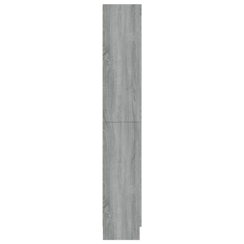 Vitrinekast 82,5x30,5x185,5 cm bewerkt hout grijs sonoma eiken 82.5 x 30.5 x 185.5 cm Grijs sonoma