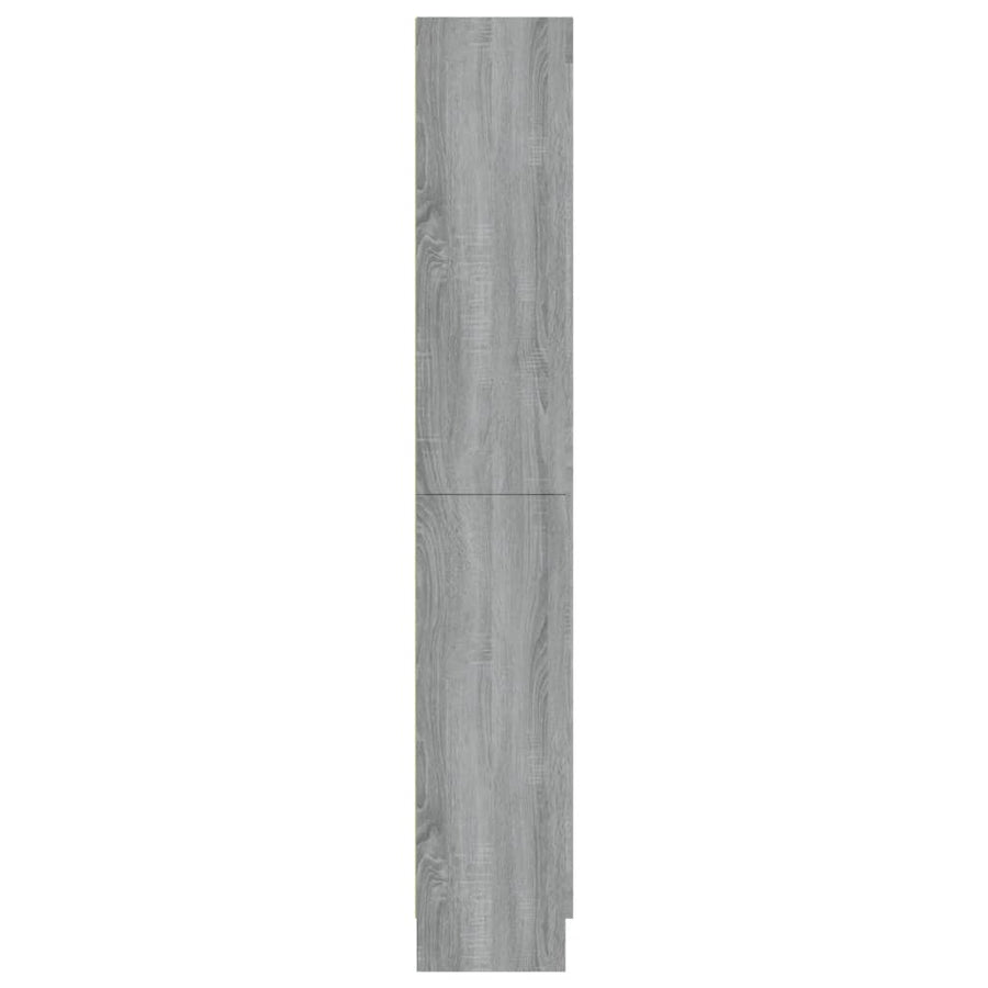 Vitrinekast 82,5x30,5x185,5 cm bewerkt hout grijs sonoma eiken 82.5 x 30.5 x 185.5 cm Grijs sonoma