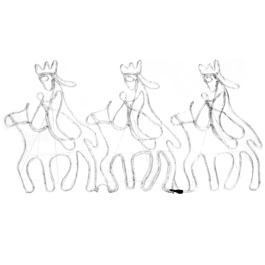 Kerstfiguren drie wijzen met 504 LED's 70x50 cm
