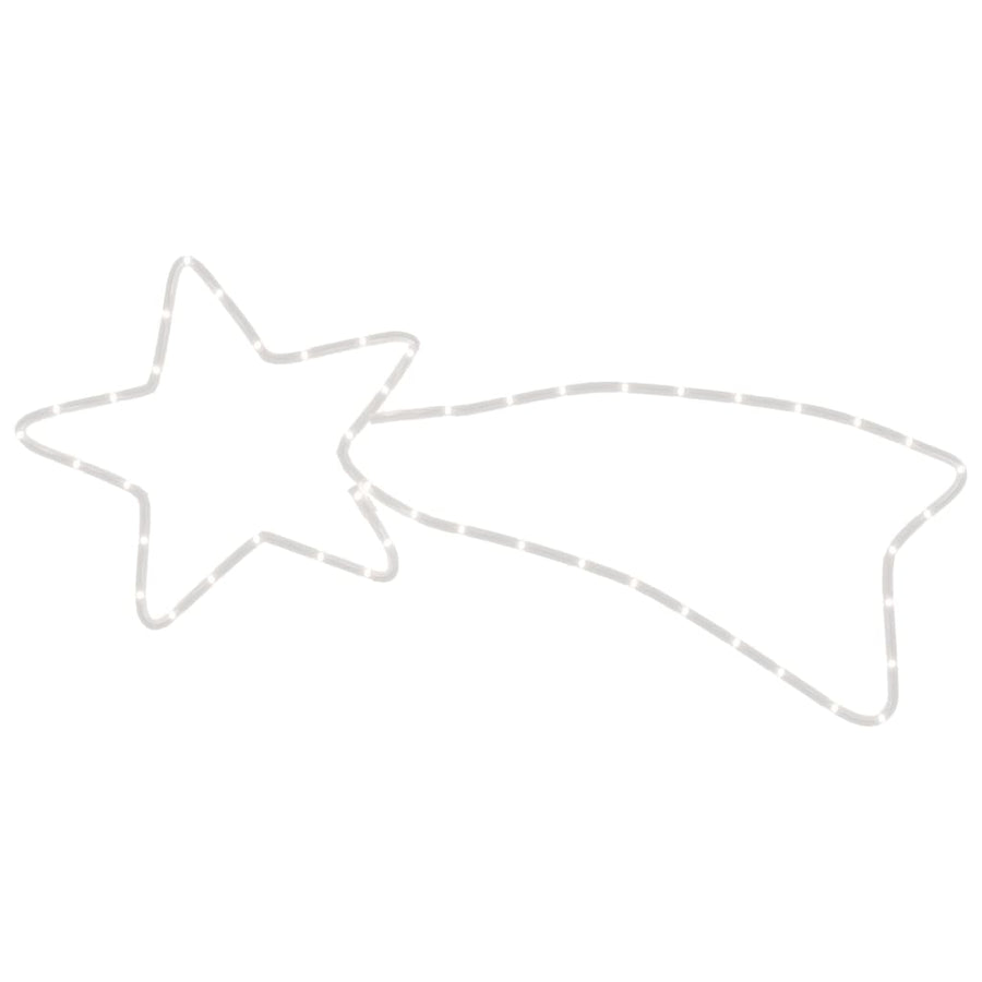 Kerstfiguur Ster met 48 warmwitte LED's 65x28 cm