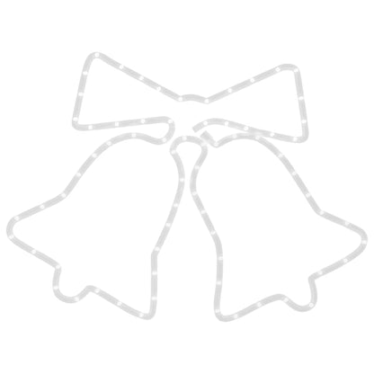 Kerstfiguur klokken met 72 LED's 50x56 cm