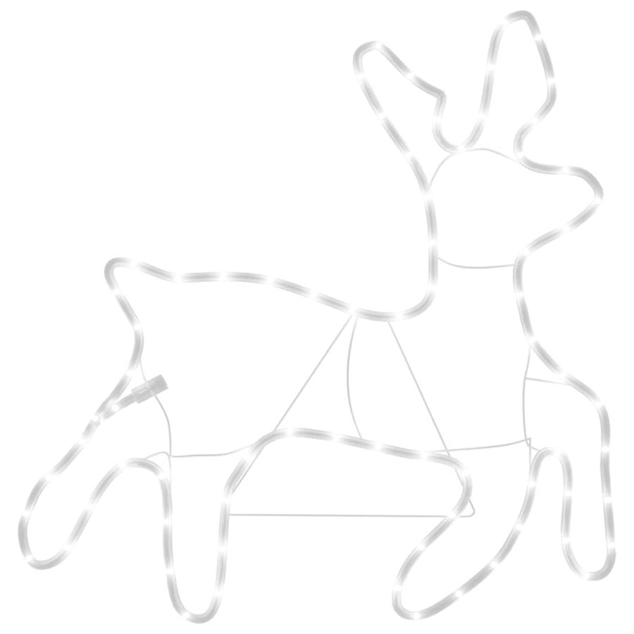 Kerstfiguur Rendier Met 72 Warmwitte Led's 57X55X4,5 Cm