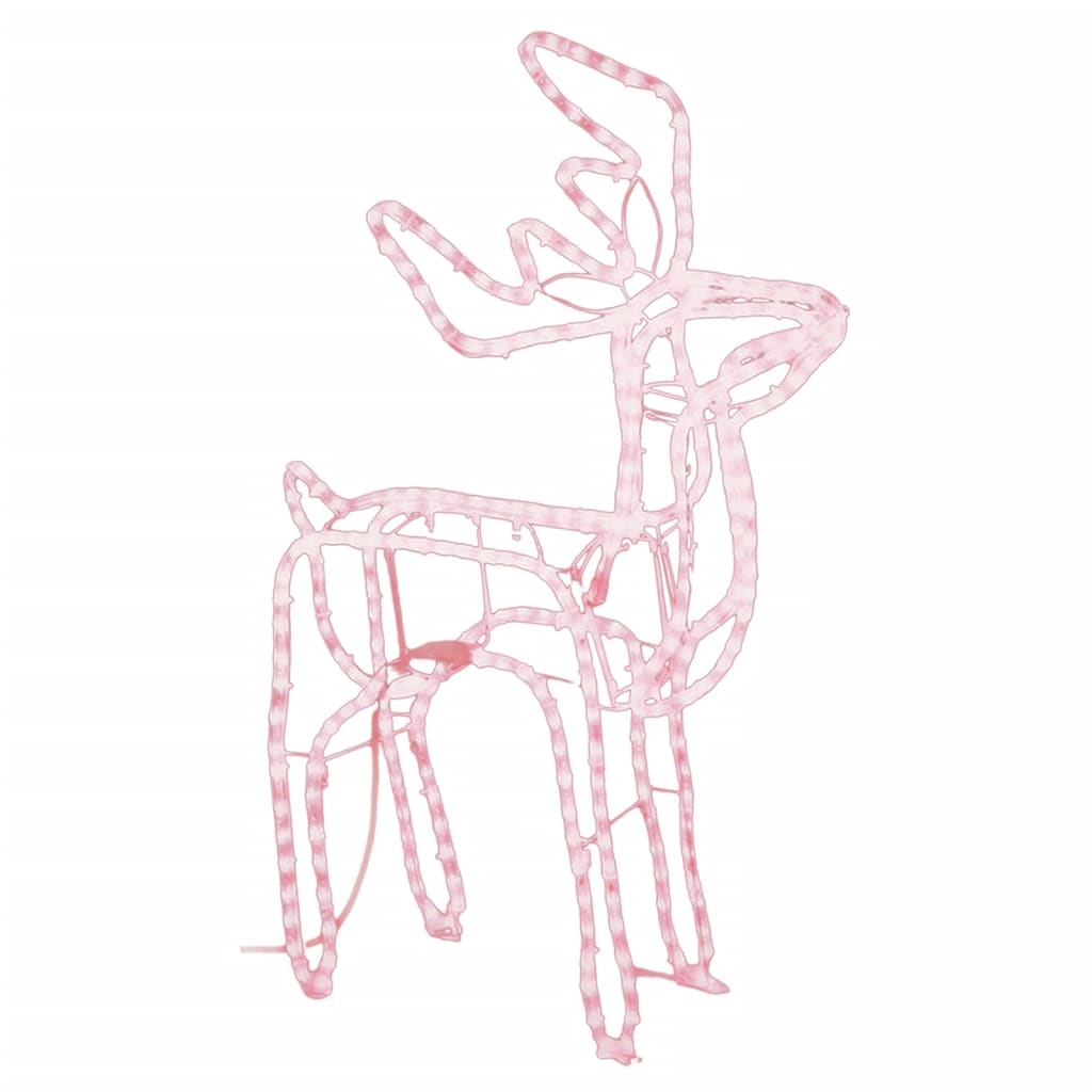 Kerstfiguur rendier warmwit 76x42x87 cm