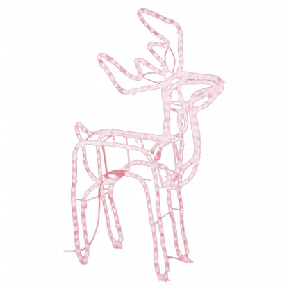 Kerstfiguur rendier warmwit 76x42x87 cm