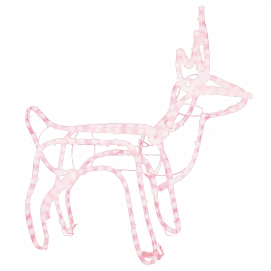 Kerstfiguur rendier warmwit 60x30x60 cm