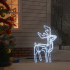 Kerstfiguur rendier 76x42x87 cm koudwit