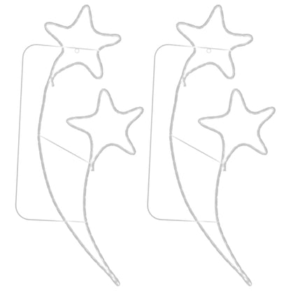 Lichtkabels 2 St Stervormig Warmwit 125,5X53X4,5 Cm