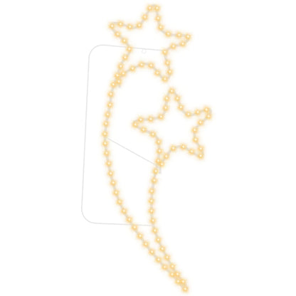 Lichtkabels 2 St Stervormig Warmwit 125,5X53X4,5 Cm