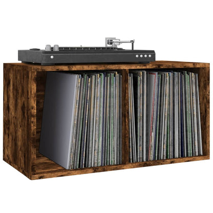 Opbergbox Voor Lp's 7X34X36 Cm Bewerkt Hout Kleur Gerookt eiken