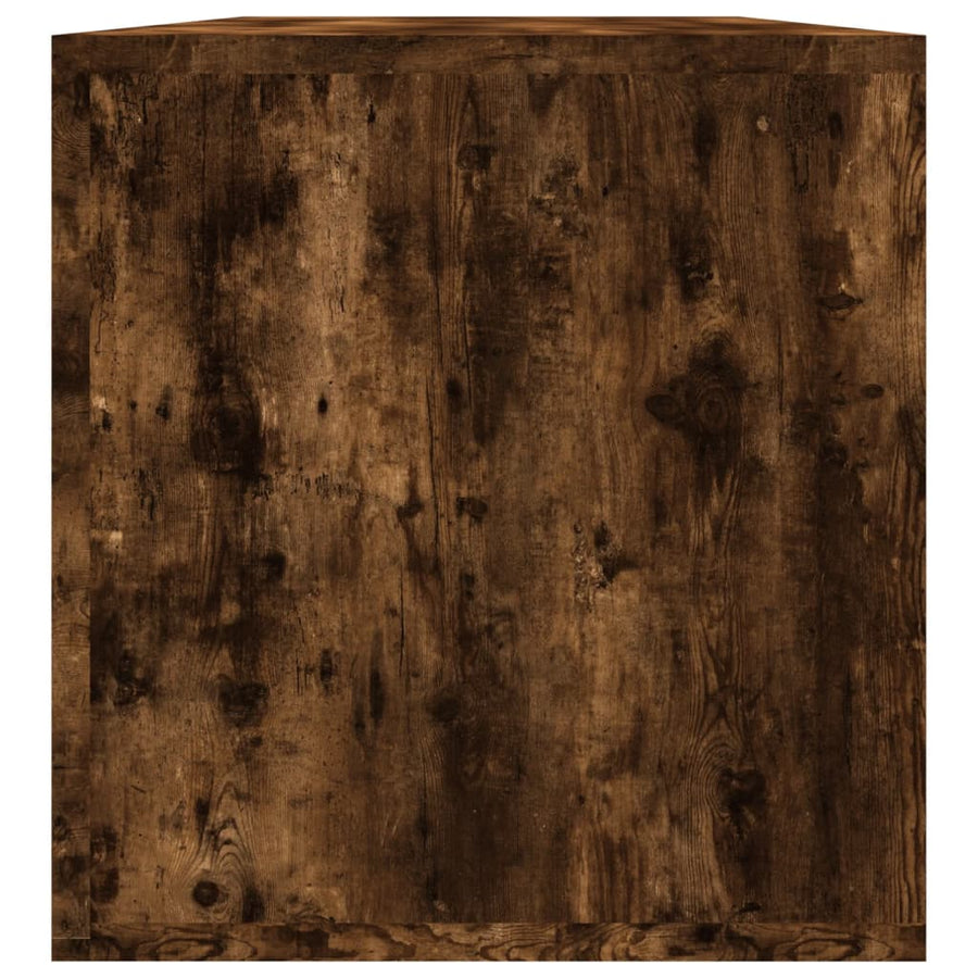 Opbergbox Voor Lp's 7X34X36 Cm Bewerkt Hout Kleur Gerookt eiken