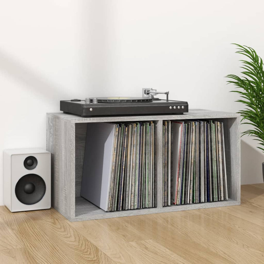 Opbergbox Voor Lp's 7X34X36 Cm Bewerkt Hout Eiken Grijs sonoma