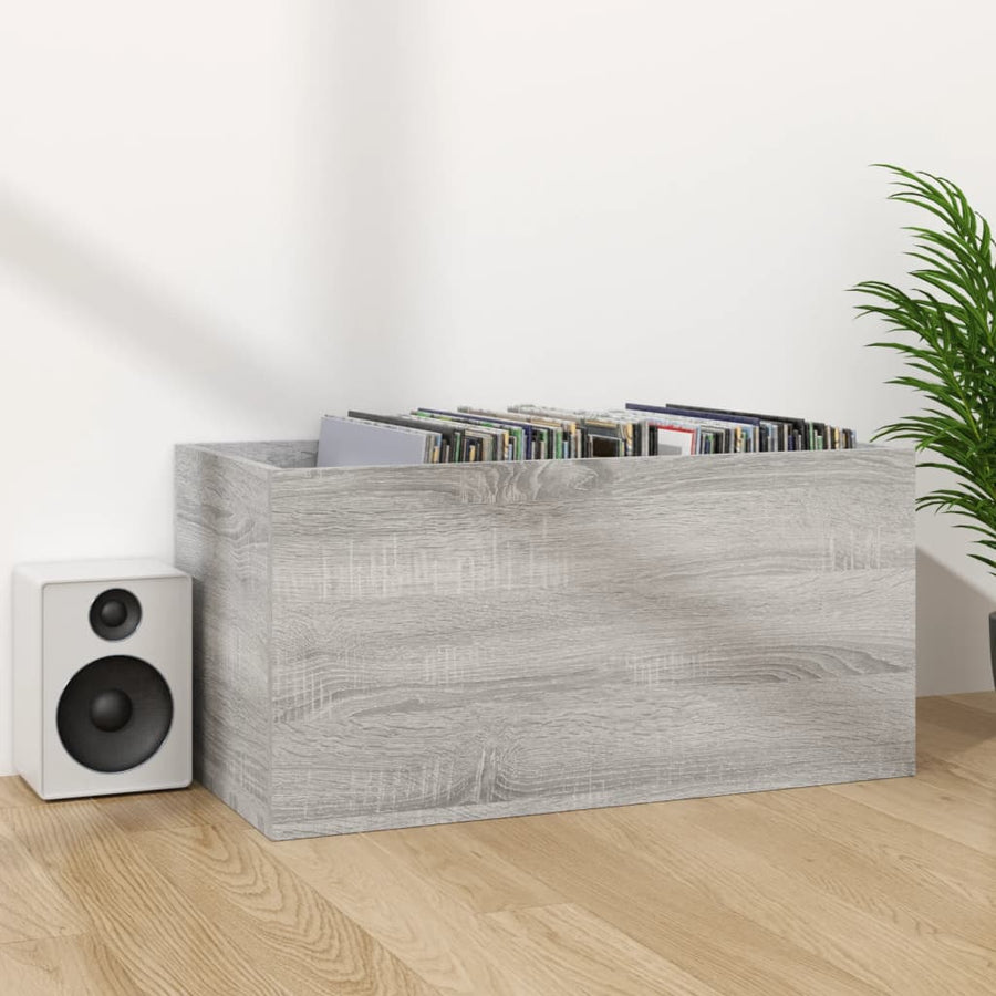 Opbergbox Voor Lp's 7X34X36 Cm Bewerkt Hout Eiken Grijs sonoma