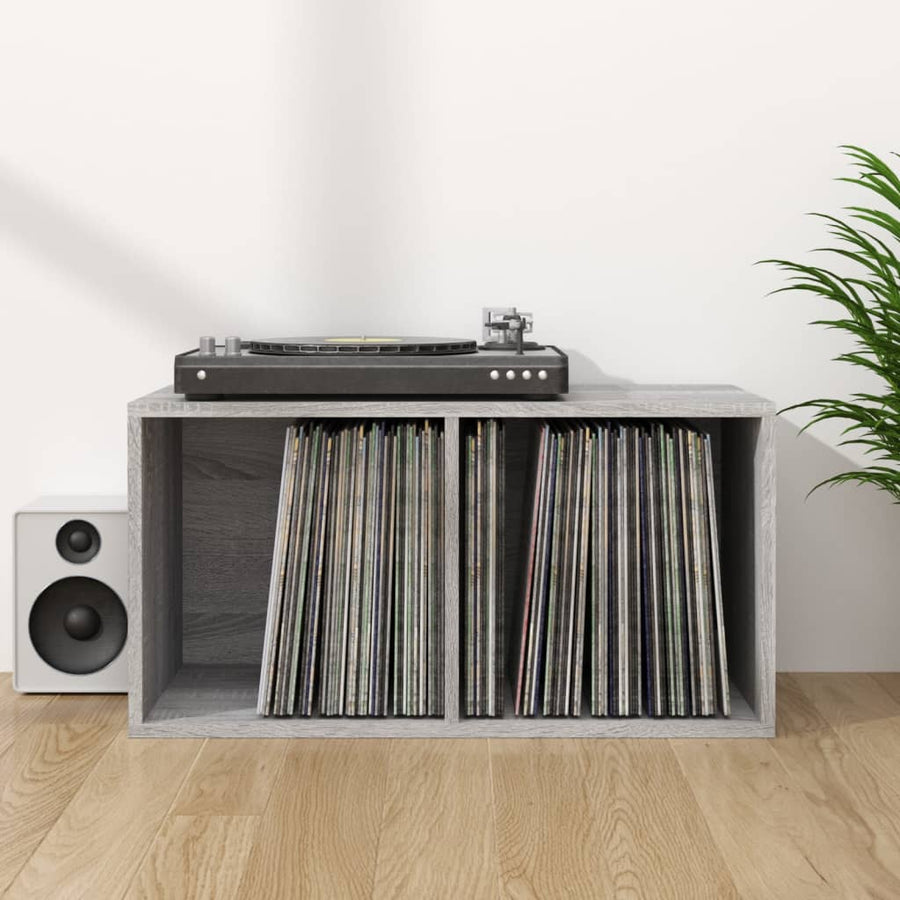 Opbergbox Voor Lp's 7X34X36 Cm Bewerkt Hout Eiken Grijs sonoma