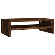 Monitorstandaard 42x24x13 cm bewerkt hout gerookt eikenkleurig Gerookt eiken
