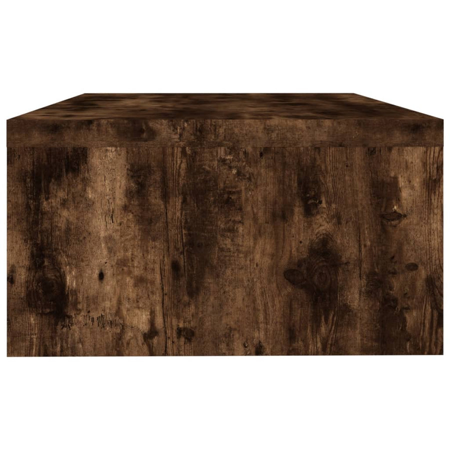 Monitorstandaard 42x24x13 cm bewerkt hout gerookt eikenkleurig Gerookt eiken