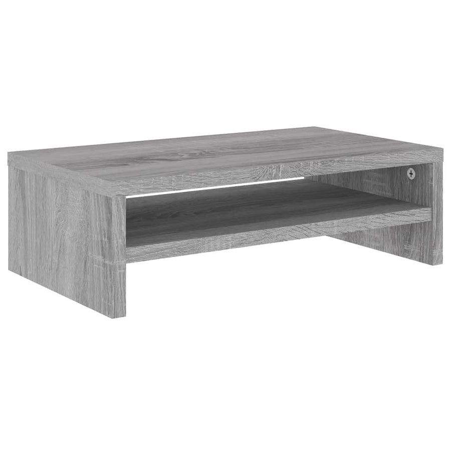 Monitorstandaard 42x24x13 cm bewerkt hout grijs sonoma eiken Grijs sonoma