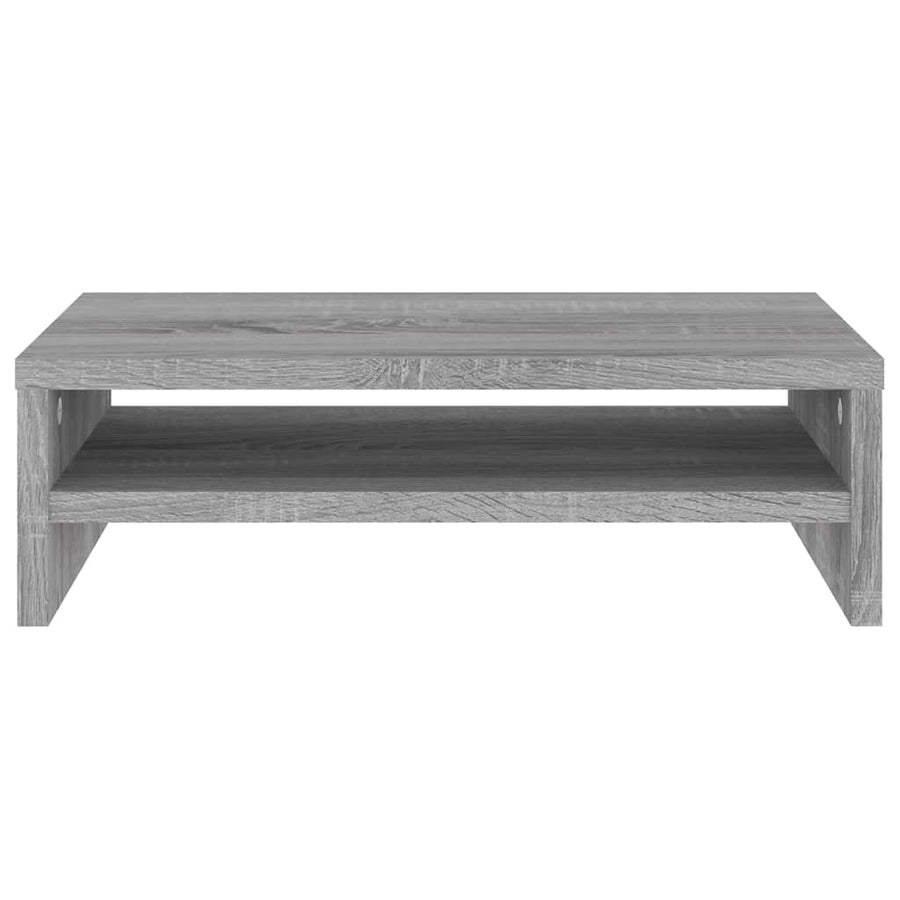 Monitorstandaard 42x24x13 cm bewerkt hout grijs sonoma eiken Grijs sonoma