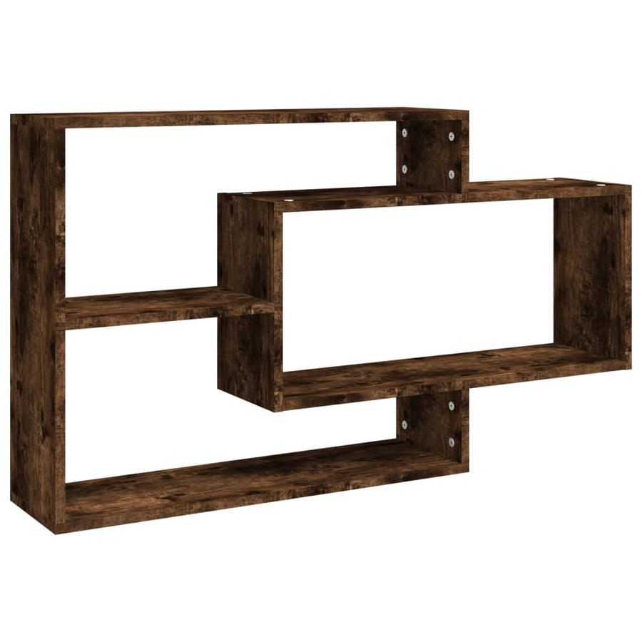 Wandschap 104x20x58,5 cm bewerkt hout gerookt eikenkleurig Gerookt eiken