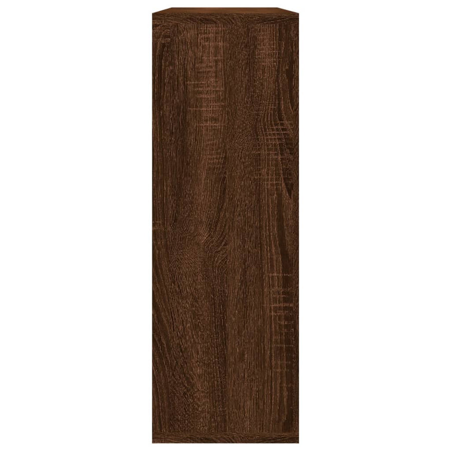 Wandschap 104x20x58,5 cm bewerkt hout bruineikenkleurig bruin eikenkleur