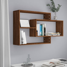 Wandschap 104x20x58,5 cm bewerkt hout bruineikenkleurig bruin eikenkleur