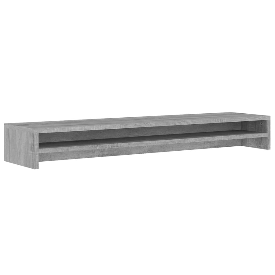 Monitorstandaard 100x24x13 cm bewerkt hout grijs sonoma eiken Grijs sonoma