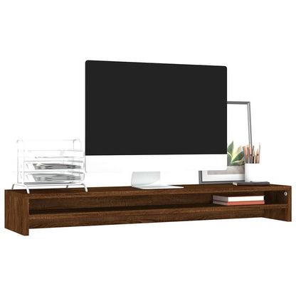 Monitorstandaard 100X24X13 Cm Bewerkt Hout bruin eikenkleur