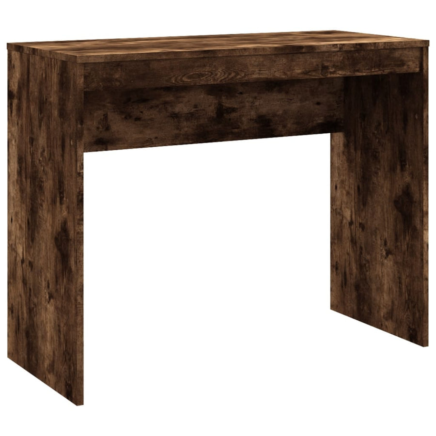 Bureau 90X40X72 Cm Bewerkt Hout Kleurig Gerookt eiken