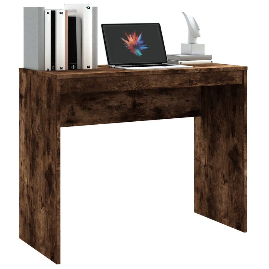 Bureau 90X40X72 Cm Bewerkt Hout Kleurig Gerookt eiken