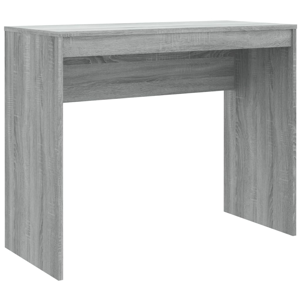Bureau 90X40X72 Cm Bewerkt Hout Eikenkleurig Grijs sonoma