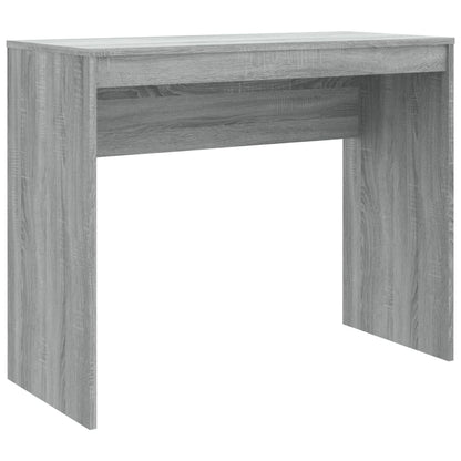 Bureau 90X40X72 Cm Bewerkt Hout Eikenkleurig Grijs sonoma
