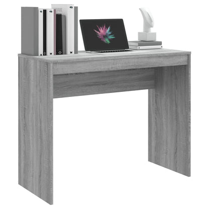 Bureau 90X40X72 Cm Bewerkt Hout Eikenkleurig Grijs sonoma