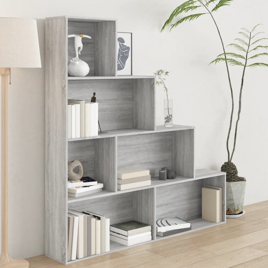 Boekenkast 55X24X60 Cm Eikenkleurig Grijs sonoma